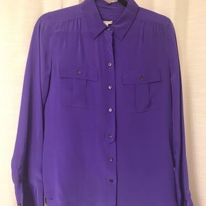 Purple Silk J.Crew Blouse